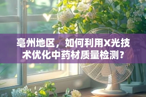 亳州地区，如何利用X光技术优化中药材质量检测？