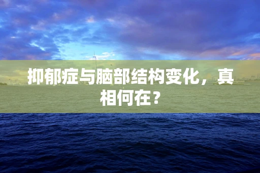 抑郁症与脑部结构变化，真相何在？